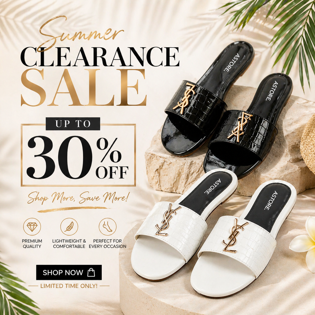 Noir Charm Slides