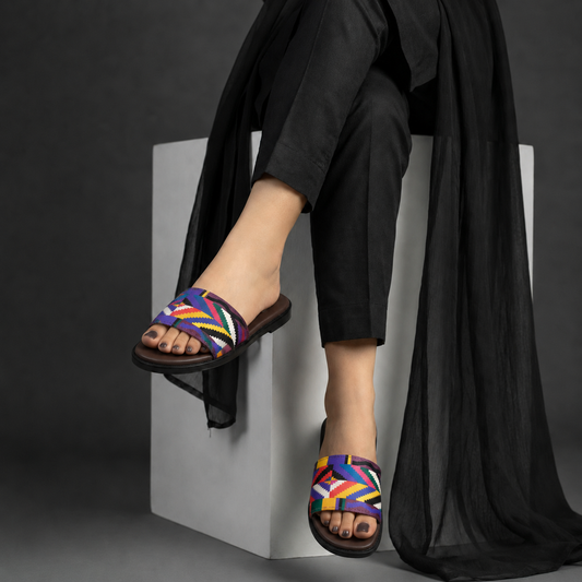 Aztec Brown Slipper