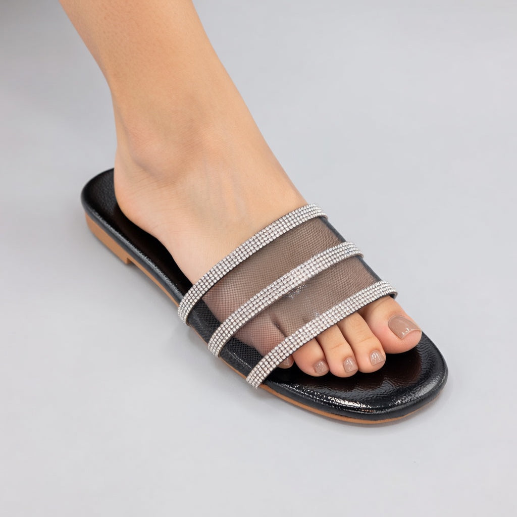 Crystal Stripe Slipper