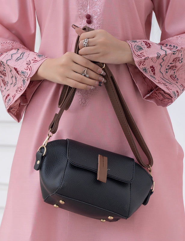 Mini Flap Crossbody Bag Black