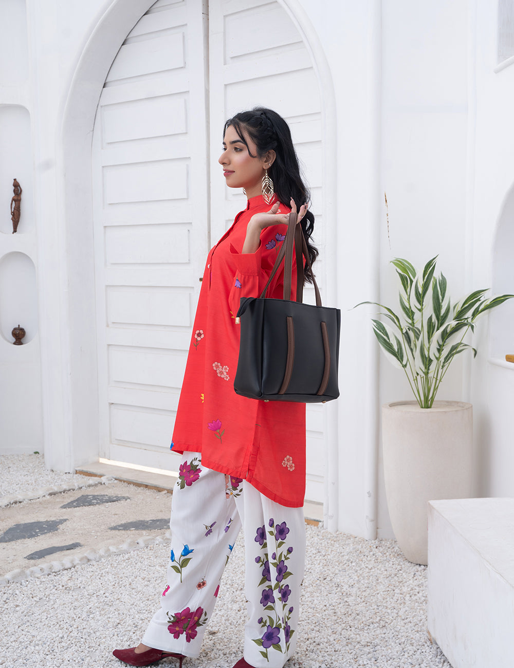 Stay Bag Maroon and Brown